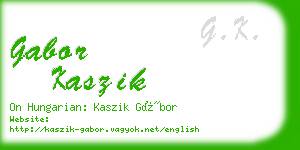 gabor kaszik business card